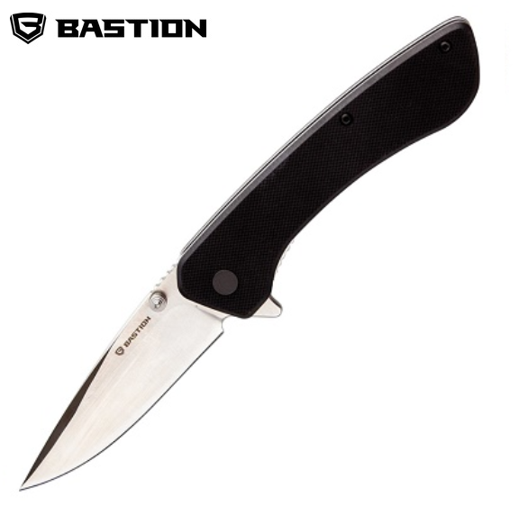 Bastion Sidekick Flipper Folding Knife, D2, G10 Black, BSTN2382